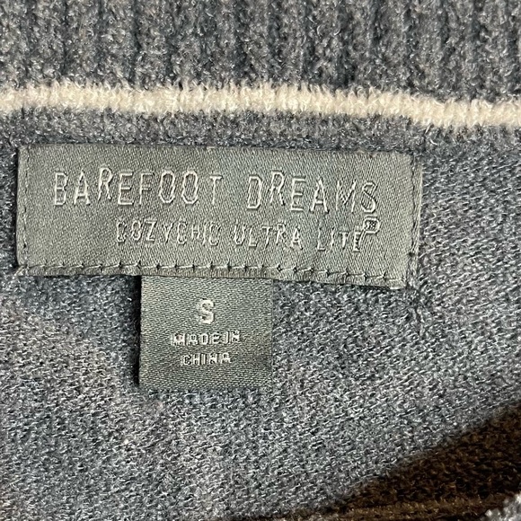 Barefoot Dreams Crew Neck Sweater Ultra Chick Sz S Gray Comfy Loungewear - Picture 3 of 9